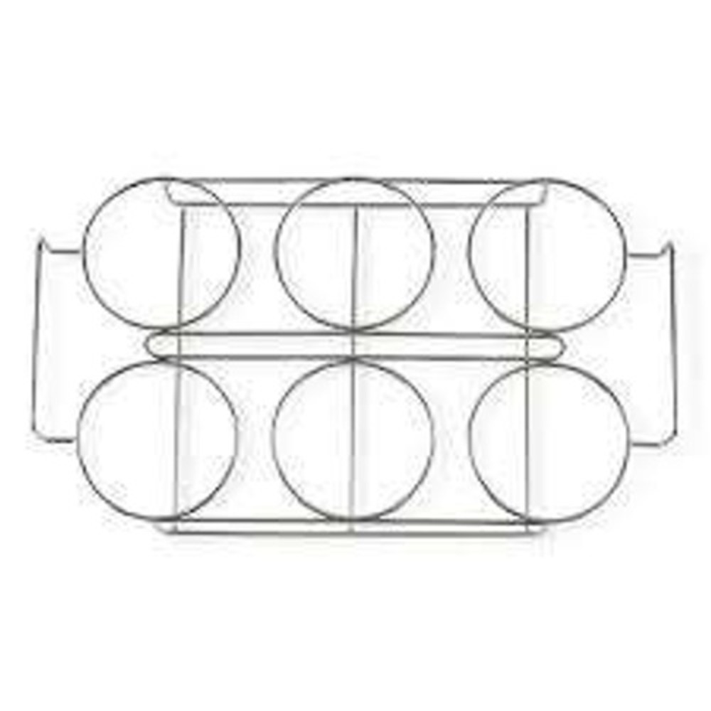 Pampered Chef Freezer Rack 100153 Silver‎ Metal Wire Organizer 6 Slots NEW